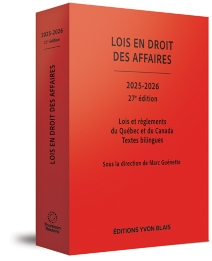 Lois en droit des affaires 2025-2026, 27e édition