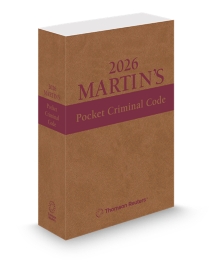 Martin's Pocket Criminal Code, 2026 Edition, Print and ProView eBook