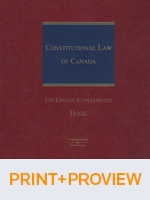 Cover of Constitutional Law of Canada, 5th Edition, Binder/looseleaf and eLooseleaf plus CD-ROM