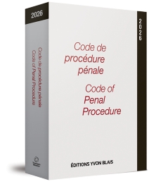 Code de procédure pénale 2026 / Code of Penal Procedure 2026