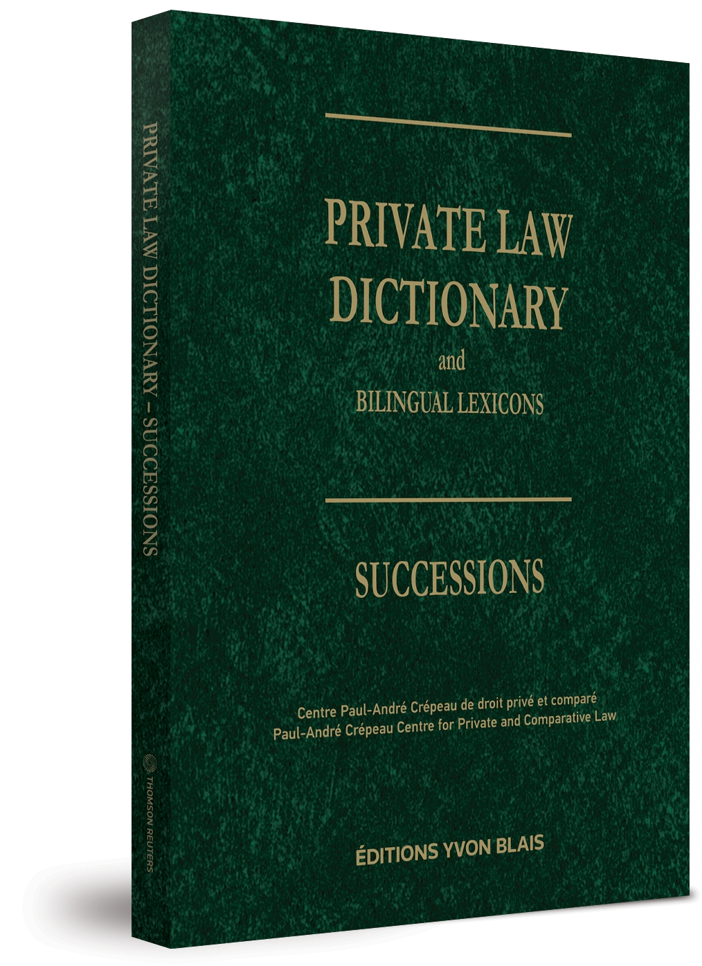 couverture de Private Law Dictionary and Bilingual Lexicons - Successions