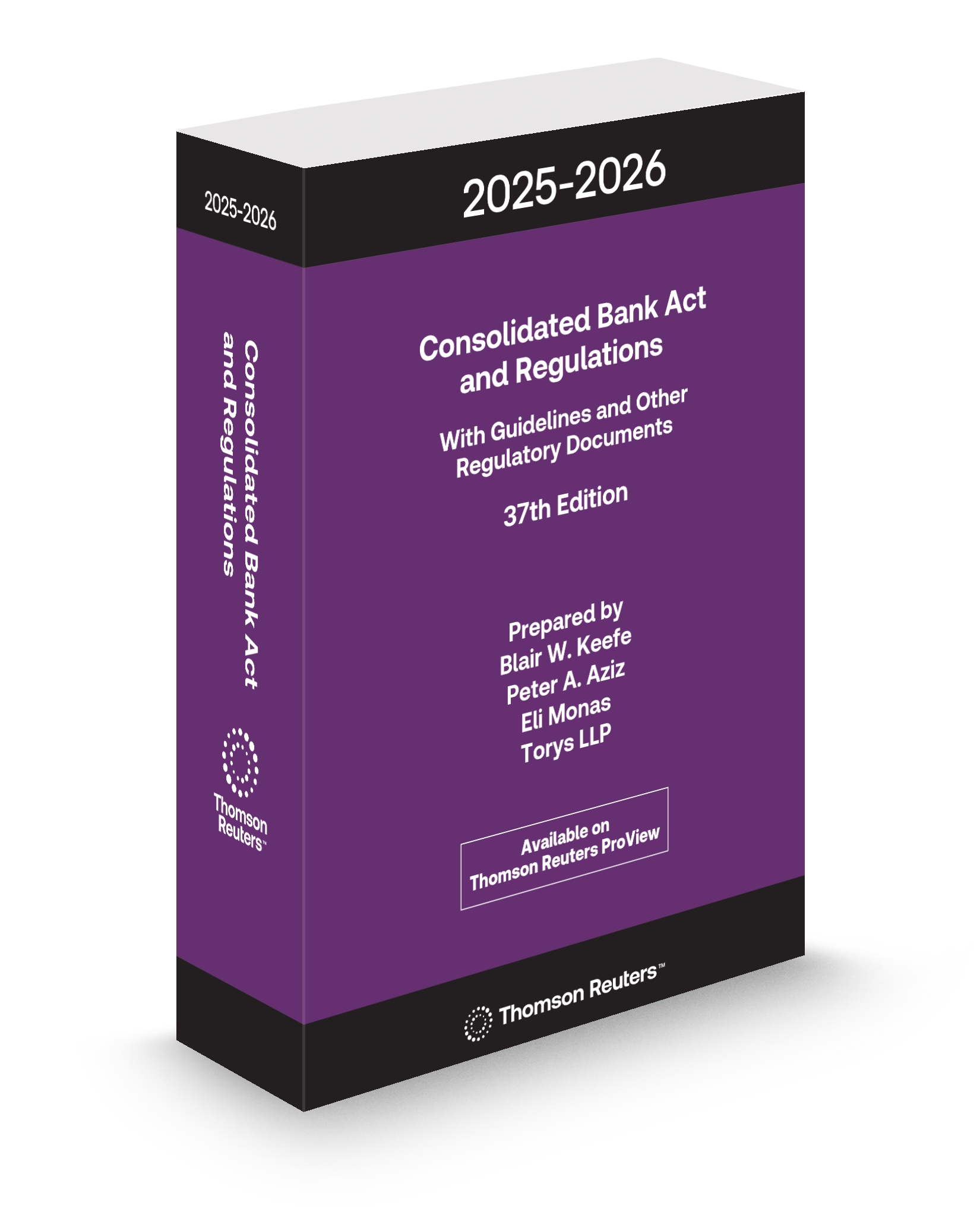 Front cover of Consolidated Bank Act and Regulations 2025-26, 37th Edition