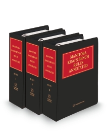 Manitoba King's Bench Rules Annotated