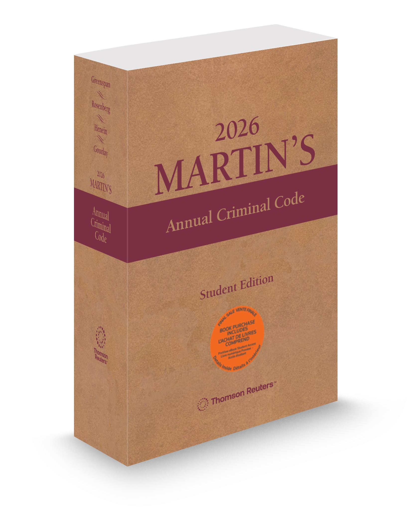 Martin's Annual Criminal Code 2026 Student Edition