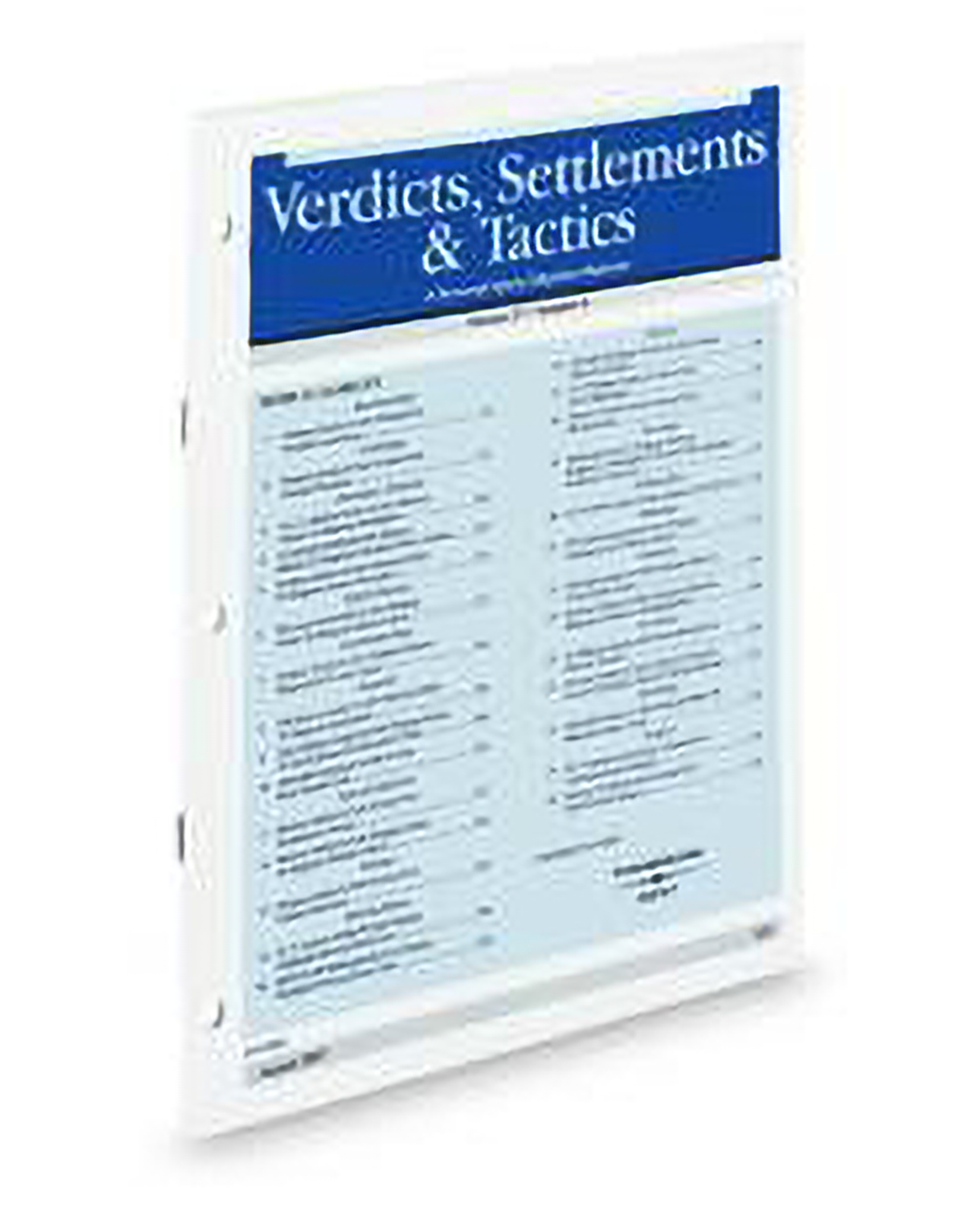 Verdicts, Settlements, & Tactics Newsletter
