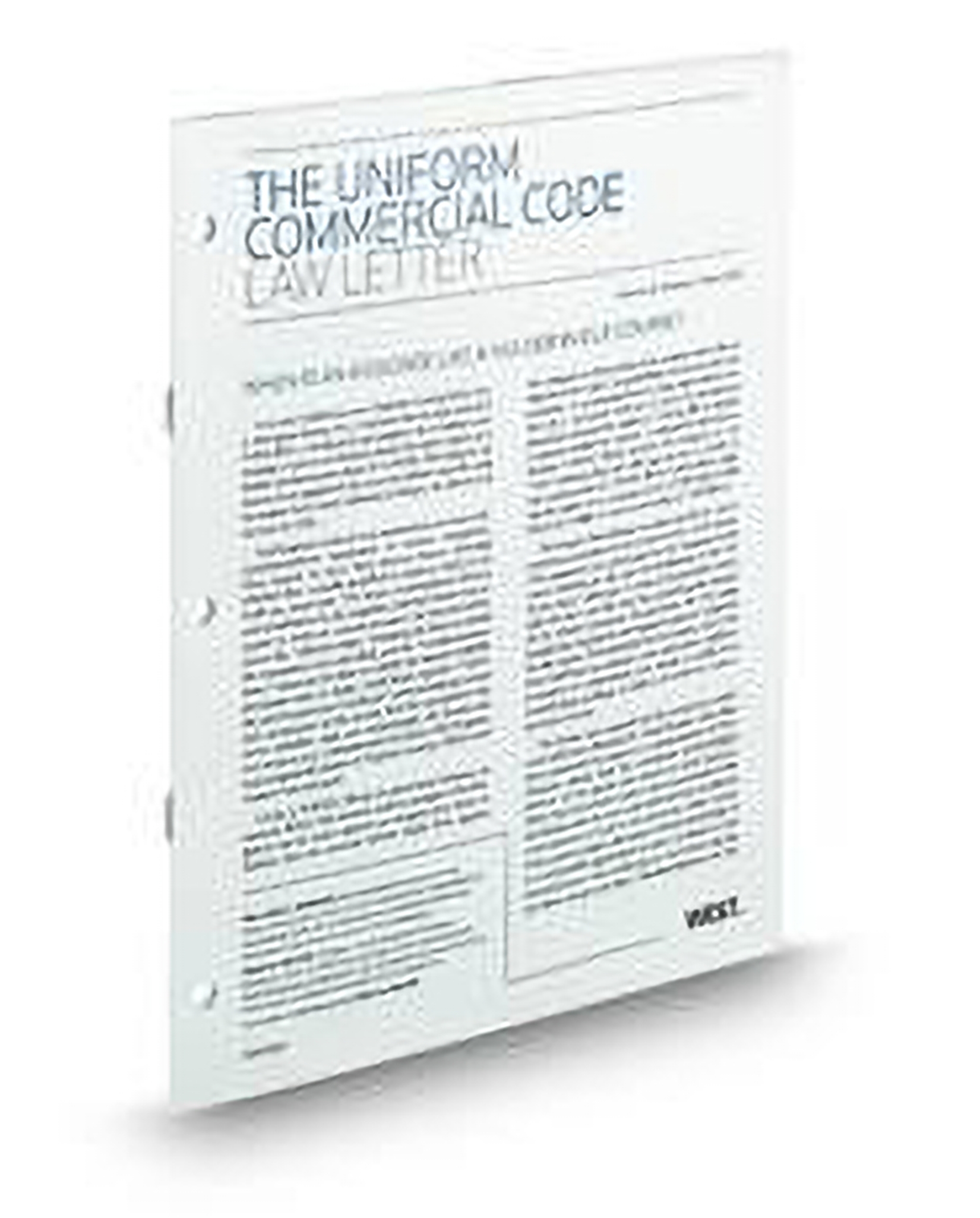 Cover of Uniform Commercial Code Law Letter