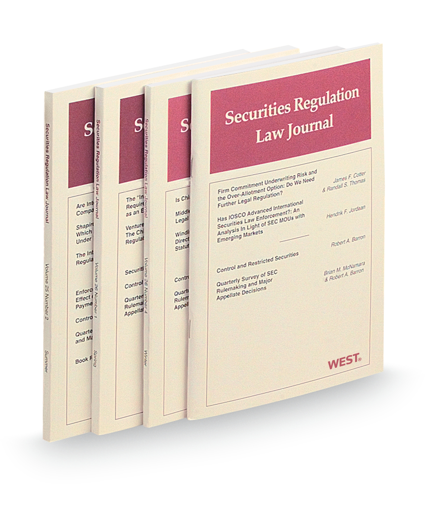 Cover of SECURITIES REGULATION LAW JOURNAL FULL SET
