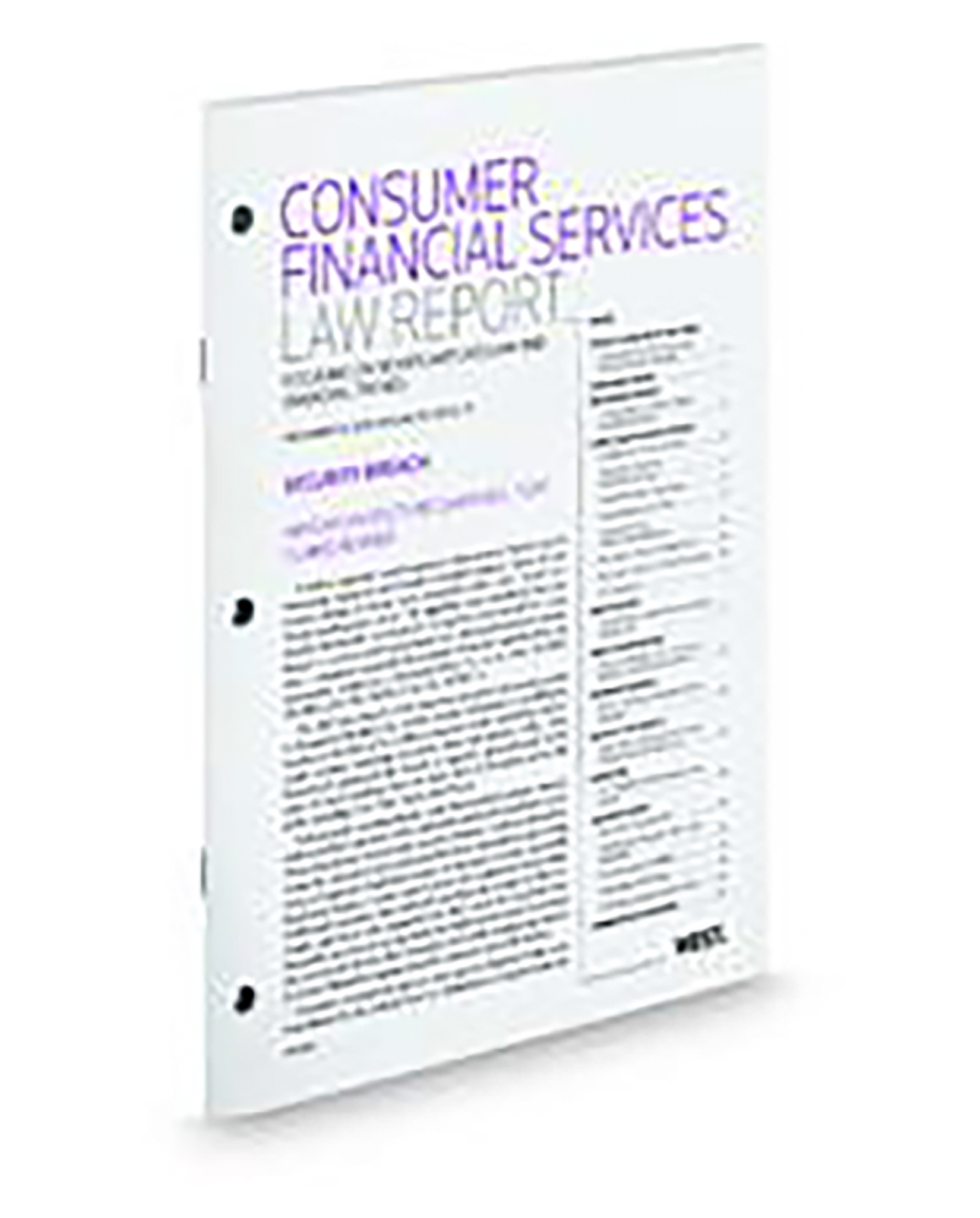 Consumer Financial Service Law Report