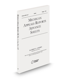 Michigan Official Appeals Reports Advance Sheets