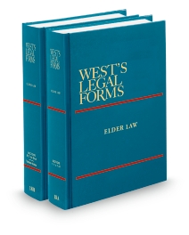 West's Legal Forms V.18A To 18B Elder Law, 2025-2026 ed.