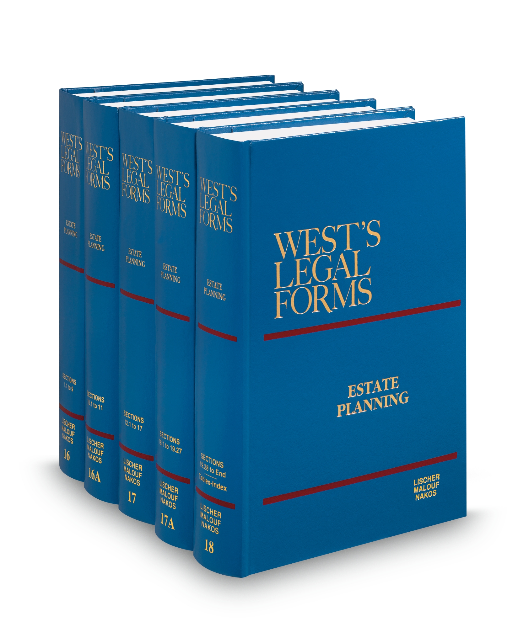 Cover of WEST LEGAL FORMS V.16-18 ESTATE PLANNING WITH TAX ANALYSIS-WILLS TRUSTS AND RELATED DOCUMENTS FULL SET