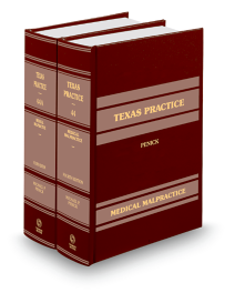 Texas Practice V.44-44A Medical Malpractice, 2025-2026 ed.