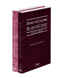 District of Columbia Court Rules District and Federal V.I-II, 2026 ed.
