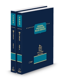 Federal Procedure Rules Service Ninth Circuit Court of Appeals District Courts, 2026 ed.