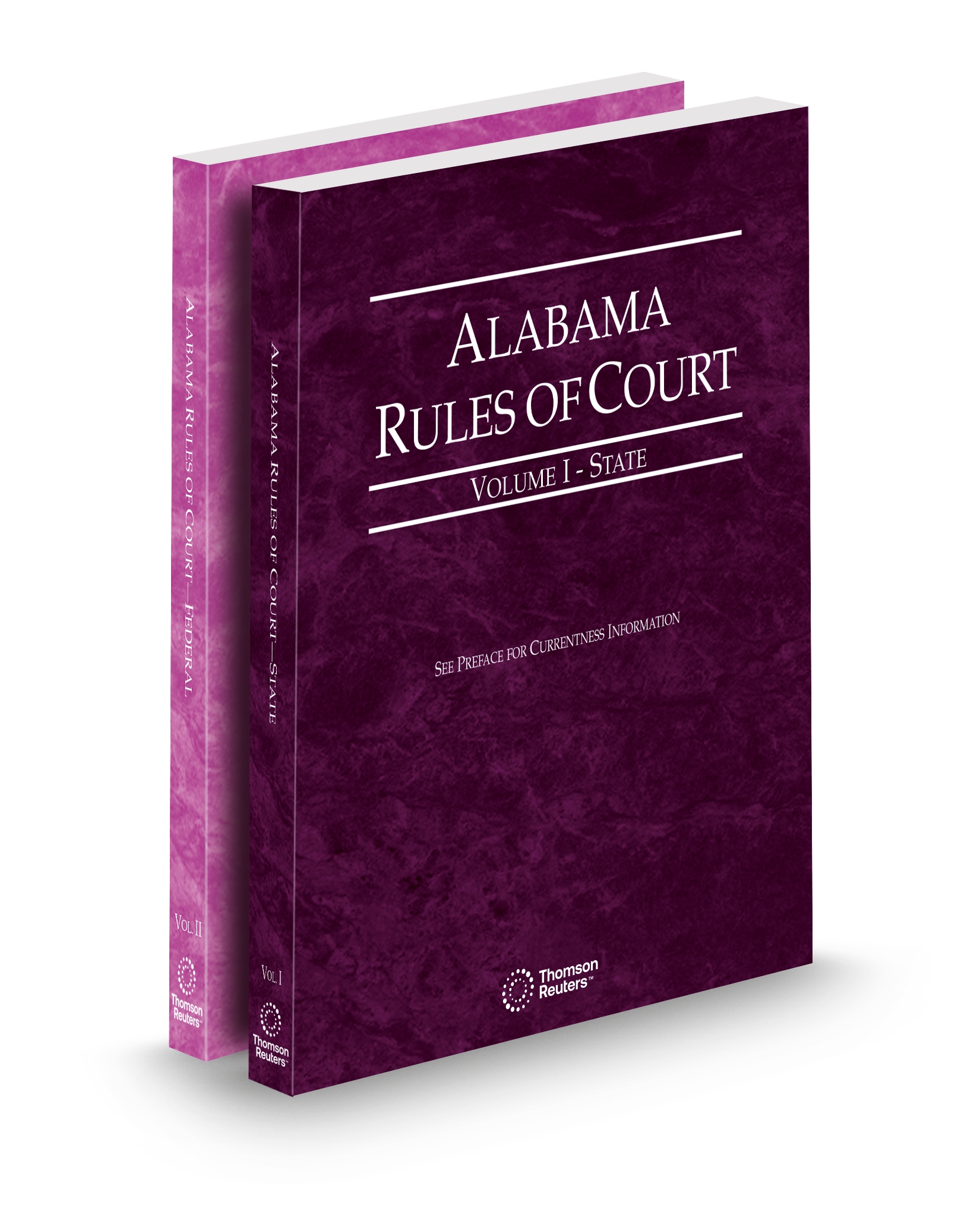 Cover of Alabama Court Rules State and Federal V.I-V.II, 2025 ed.