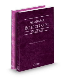 Alabama Court Rules State and Federal V.I-V.II, 2026 ed.