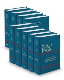 West's Legal Forms V.1-6B Business Organization With Tax Analysis- Business Planning-Single Owner Business, 2025 ed.