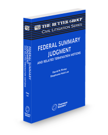 Federal Summary Judgment and Related Termination Motions, 2026 Edition (The Rutter Group Civil Litigation Series)