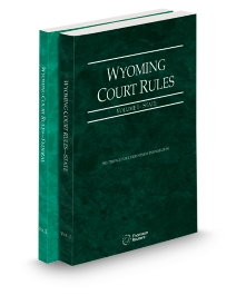 Wyoming Court Rules State and Federal V.I-II, 2025 ed.