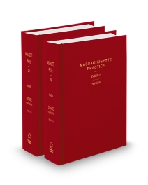 Massachusetts Practice V.19-20 Evidence Law and Practice, 2026 ed.