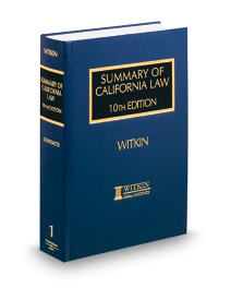 Witkin Summary California Law, 2025 ed.