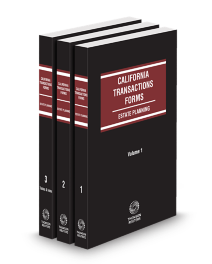 California Transactions Forms Estate Planning