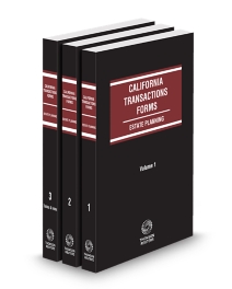 California Transactions Forms Estate Planning