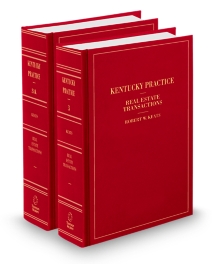 Kentucky Practice V.3-3A Real Estate Transactions, 2025-2026 ed.