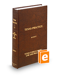 Texas Practice V.15 Foreclosure, 2026 ed.