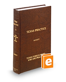 Texas Practice V.15 Foreclosure, 2026 ed.