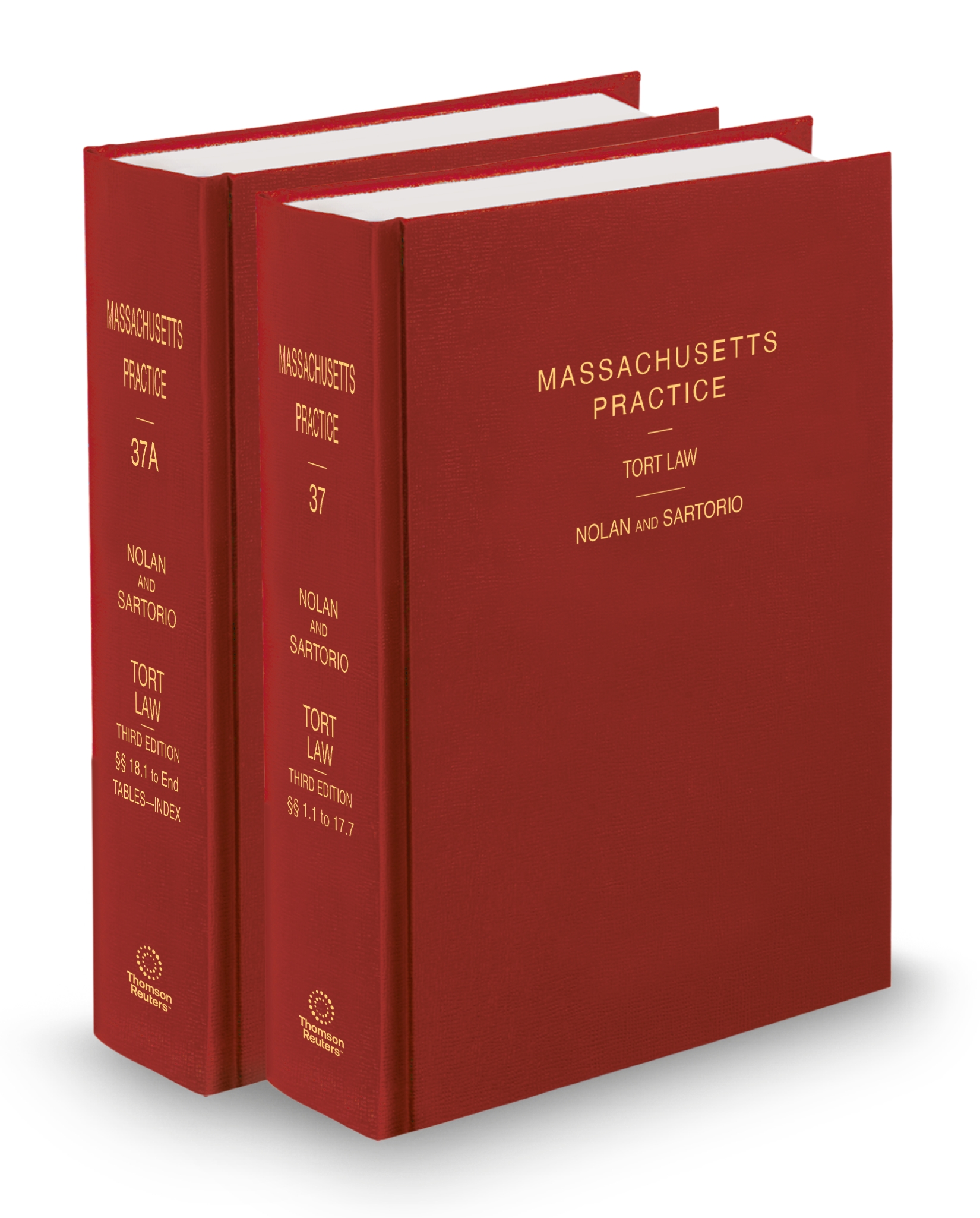 Cover of Massachusetts Practice V.37 and 37A Tort Law, 2025 ed.