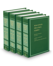 Wisconsin Practice V.1-2A Method of Practice, 2025-2026 ed.