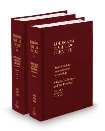 Louisiana Civil Law Treatise V.9-9A Limited Liabilities Companies, 2025-2026 ed.