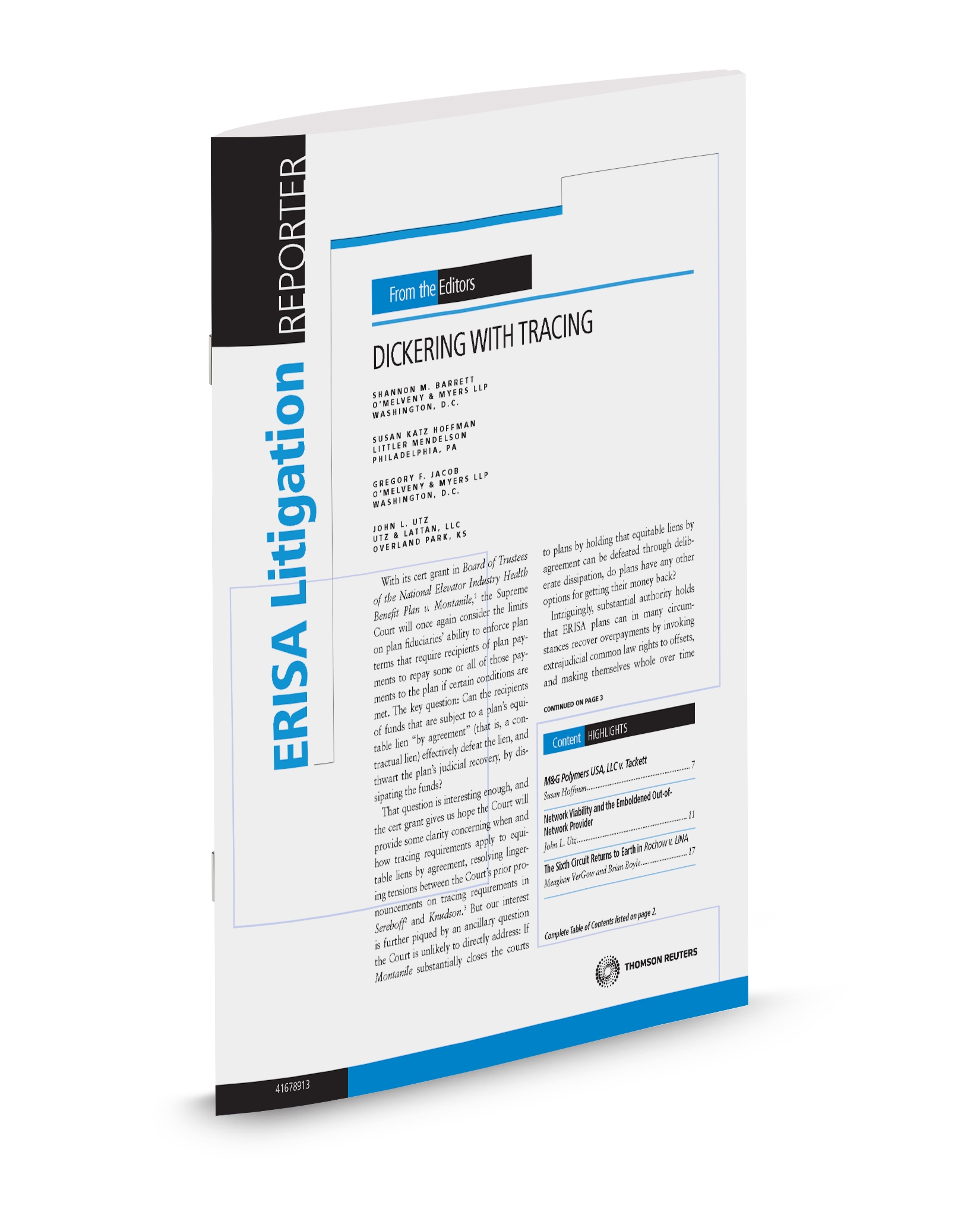 Cover of ERISA Litigation Reporter, Volume 33