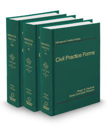 Minnesota Practice V.15-16A Civil Practice Forms, 2025 ed.