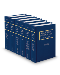 Witkin California Criminal Law, 2026 ed.