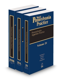 Pennsylvania Practice V.20-20B Appellate Practice, 2025-2026 ed.