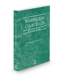 Washington Court Rules Federal V.II, 2026 ed.