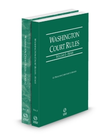 Washington Court Rules State and Federal V.I-II, 2026 ed.