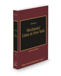 New York Mechanics Liens, 2025-2026 ed.