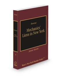 New York Mechanics Liens, 2025-2026 ed.