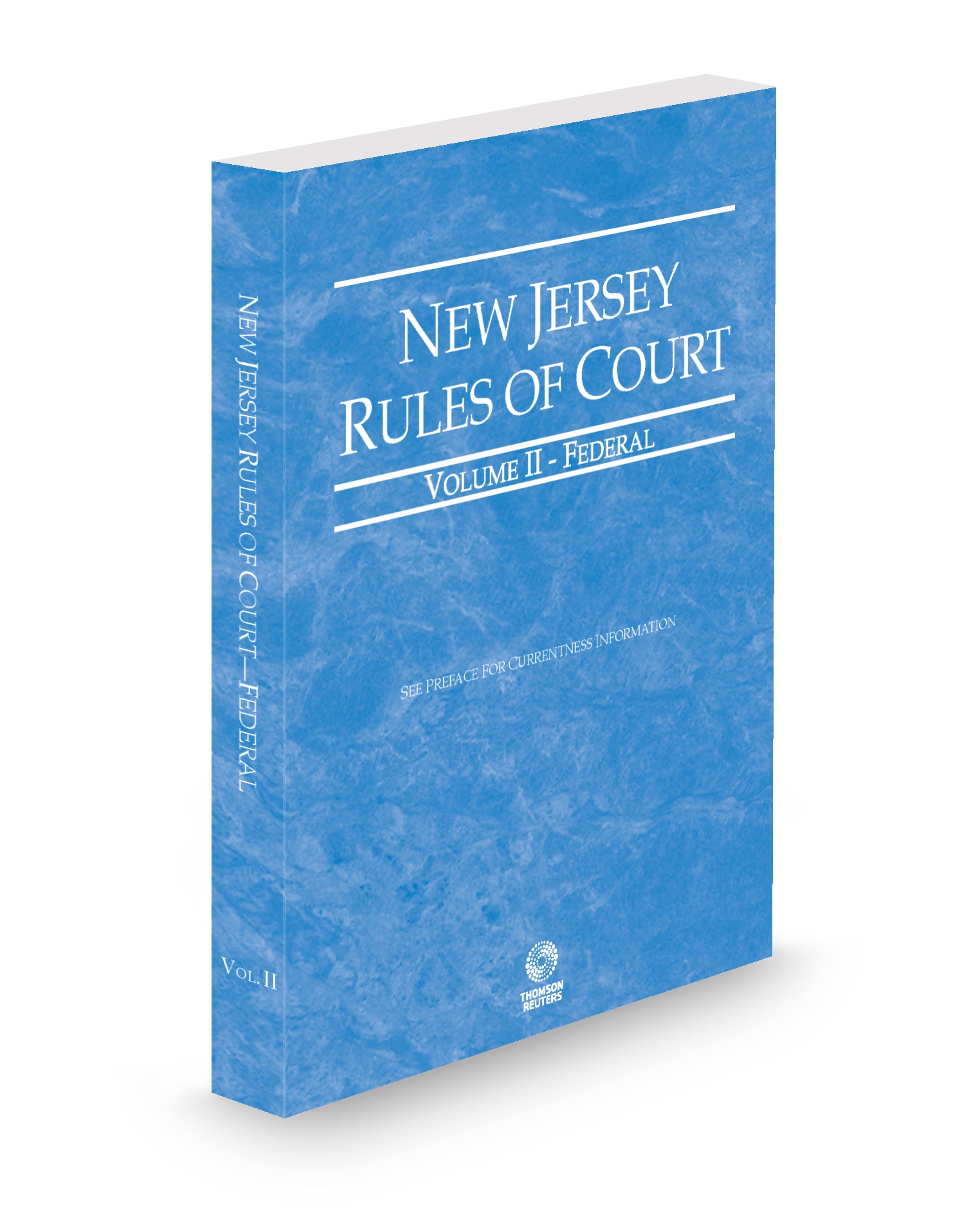 Cover of New Jersey Court Rules Federal V.II, 2025 ed.
