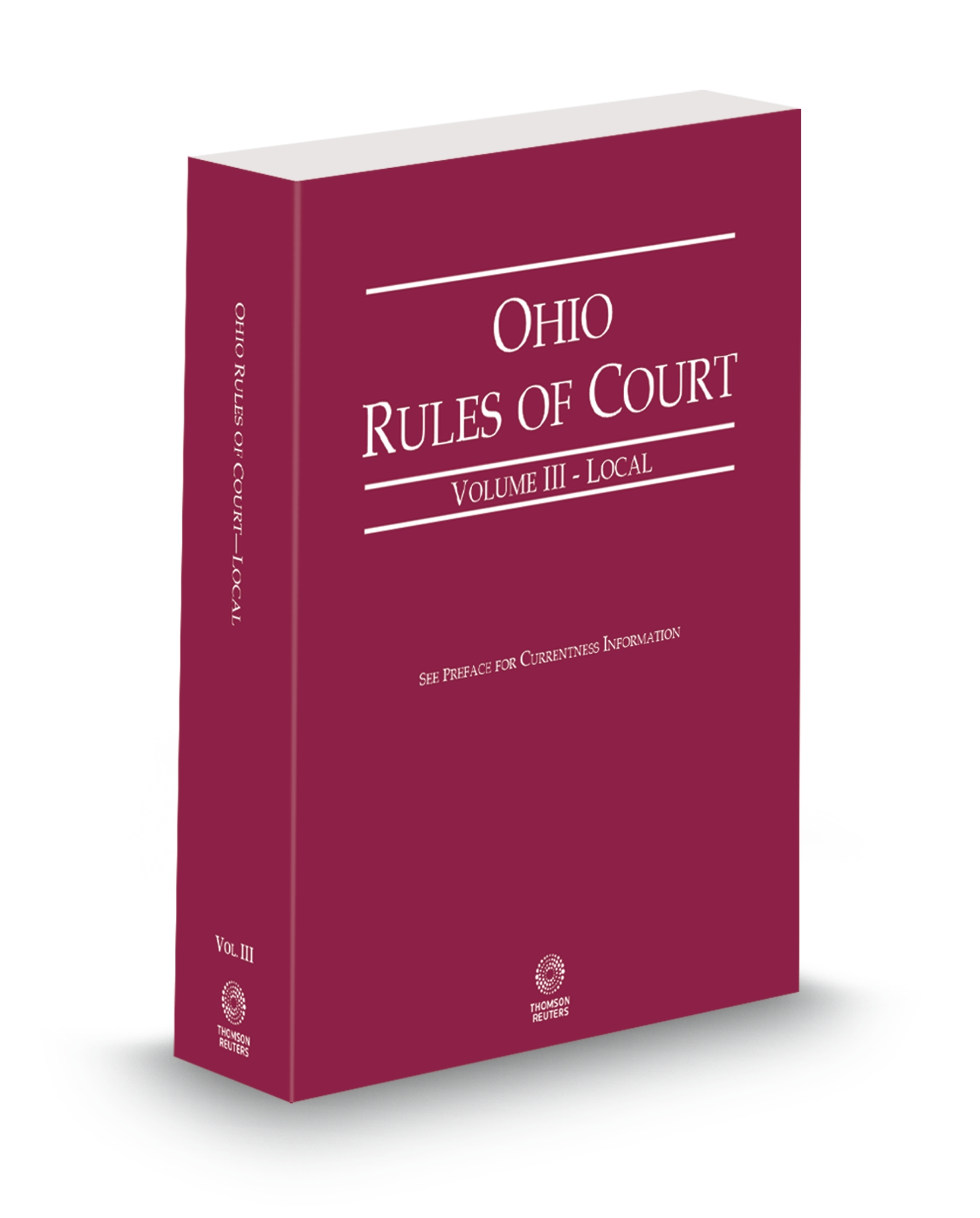 Cover of OH COURT RULES LOCAL V.III SUB