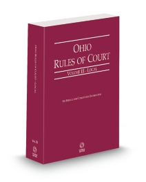 Ohio Court Rules Local V.III, 2026 ed.