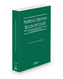North Carolina Court Rules Local V.III, 2026 ed.