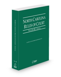 North Carolina Court Rules Local V.III, 2026 ed.