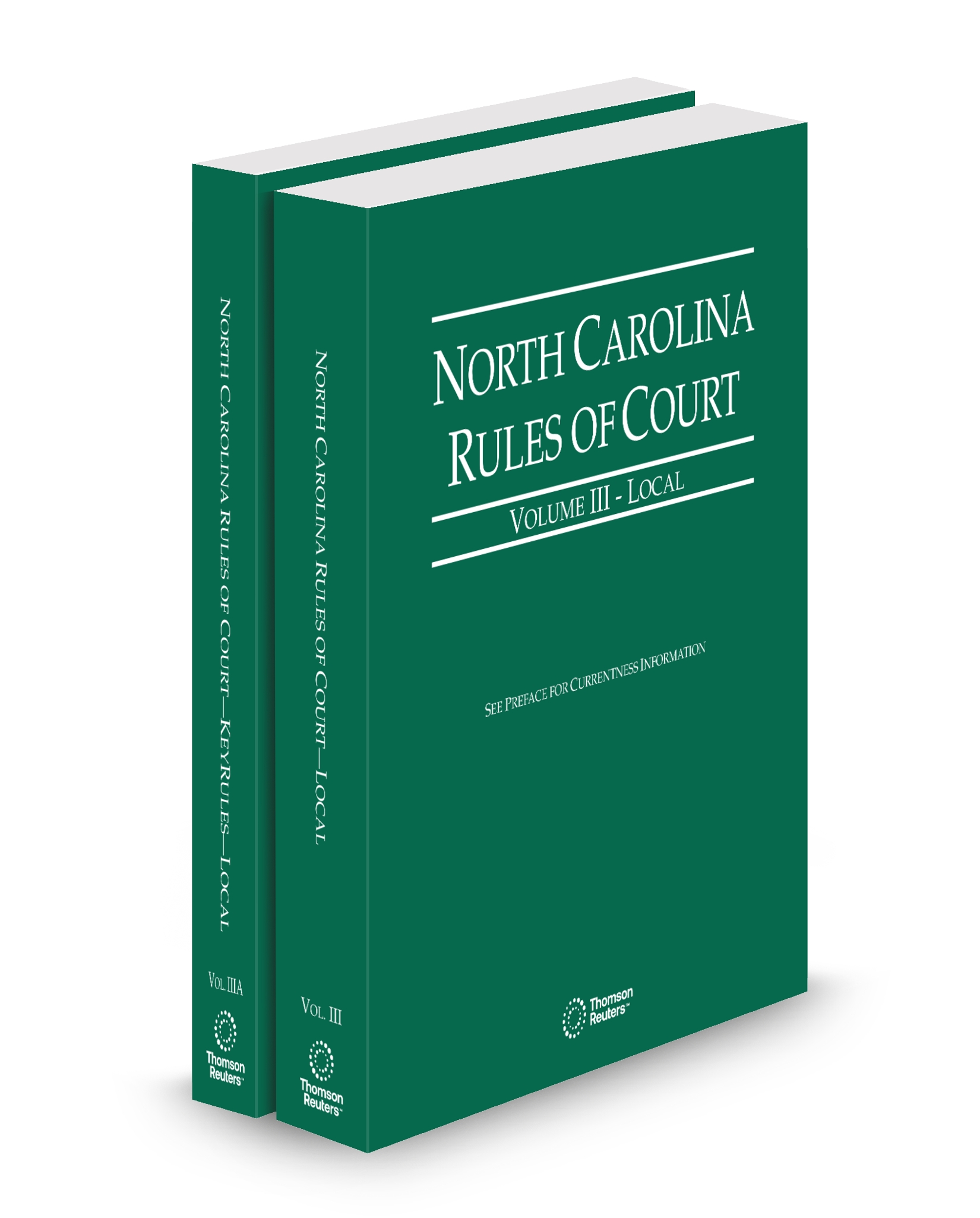 Cover of NC COURT RULES LOCAL AND LOCAL KEYRULES V.III-III.A FULL SET