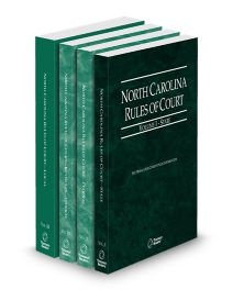 North Carolina Court Rules State, Federal, Federal KeyRules and Local V.I and II-III