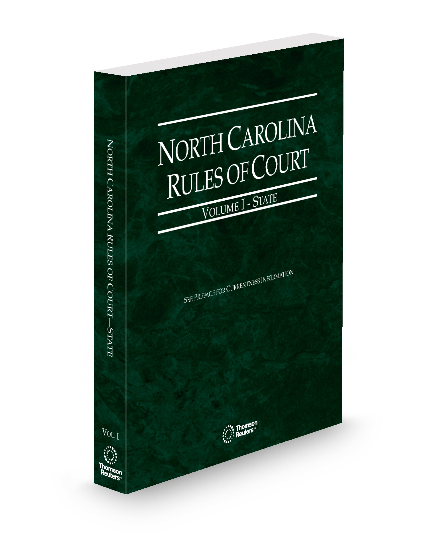 Cover of North Carolina Rules of Court, State, Volume I, North Carolina Court Rules, Set