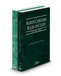 North Carolina Court Rules State and Federal V.I and II, 2026 ed.